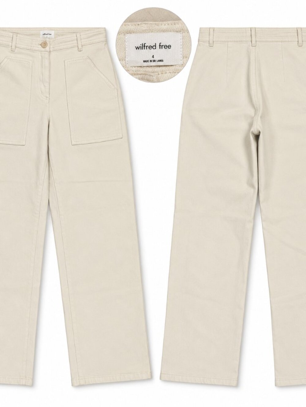 Wilfred Free Cream Wide Leg Pants